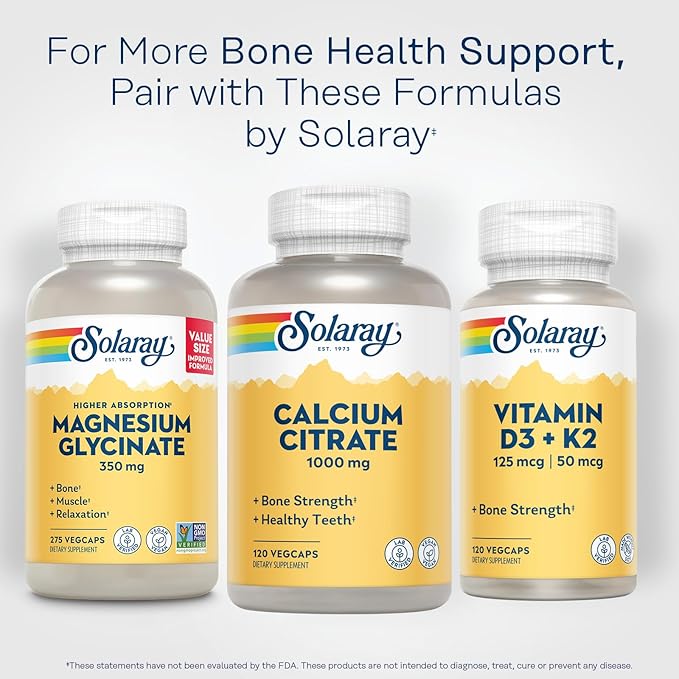 Solaray Calcium Citrate Capsules, 1000mg, 120