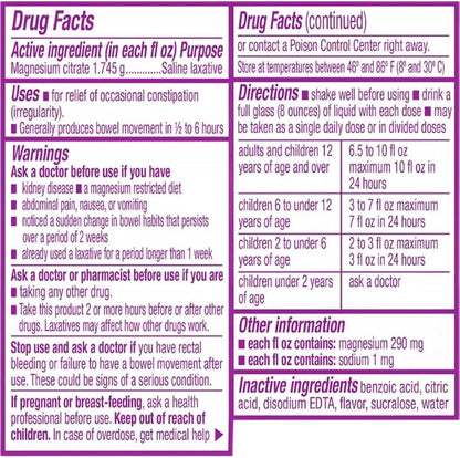 Deal Dave Card + Swan Magnesium Citrate Oral Solution 10 oz, Grape Flavor