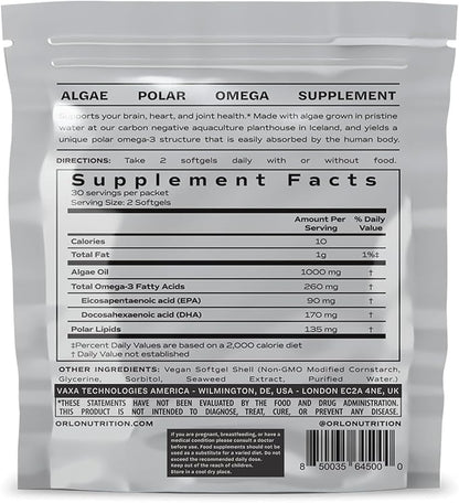 Omega 3 - Vegan Omega 3 Omega3s - Omega-3 Oil (60 Mini