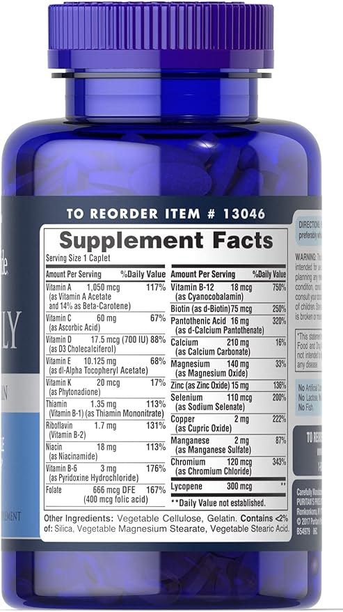 Puritan's Pride One Daily Mens Multivitamin 100 Count