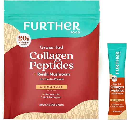 Further Food Chocolate Collagen Peptides Powder 1 & 3 Protein, 9.74 oz
