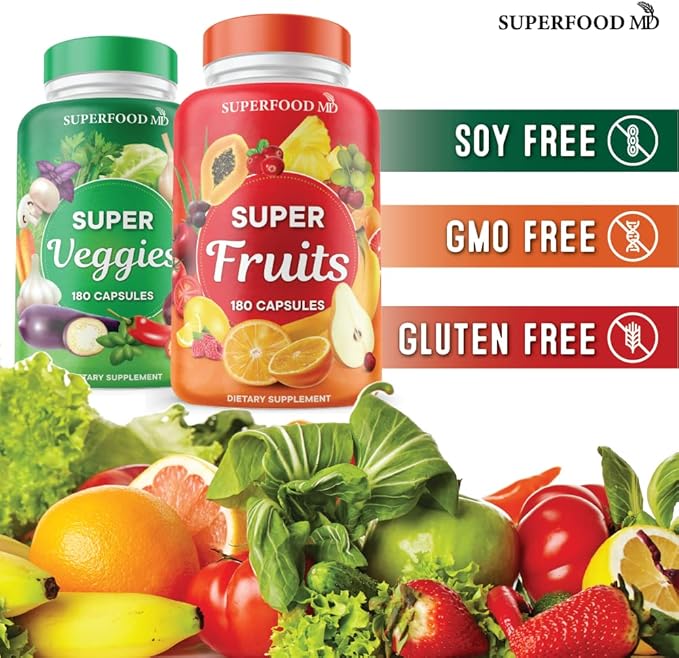 Superfood Fruit and Veggie Supplement 100% Whole (720 Count 4))
