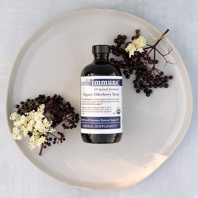 Organic Elderberry Syrup- Anthoimmune -Immune Support 8 floz (48 Servings)