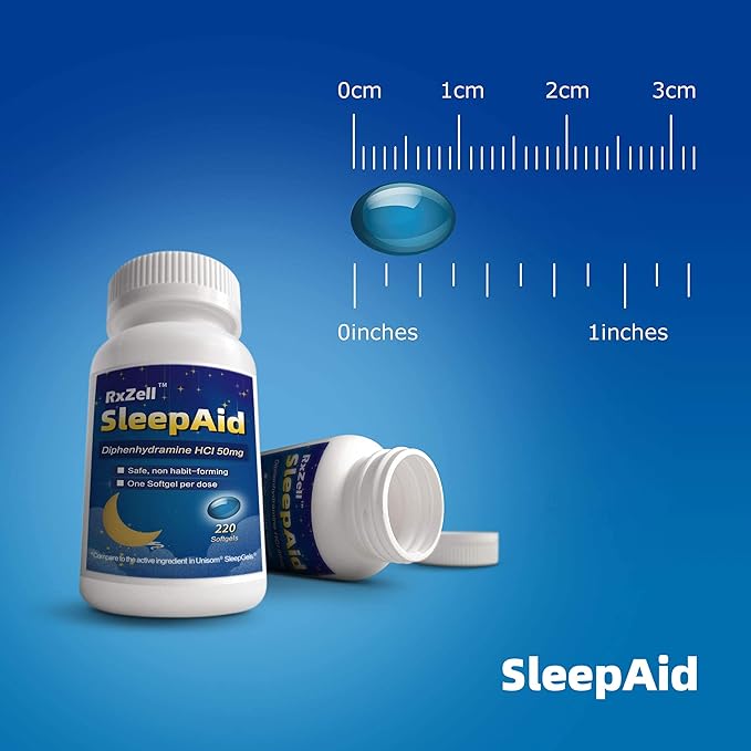 Sleep Aid, Diphenhydramine HCl 50mg, 220 Softgels