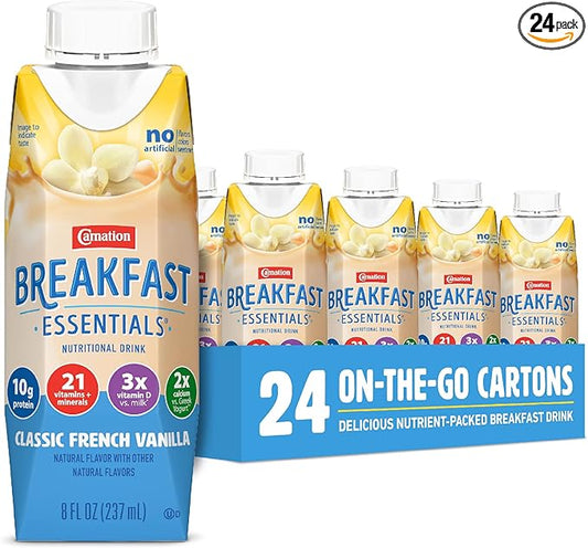 Carnation Breakfast Essentials Ready-to-Drink, Classic French 8 FL 24)