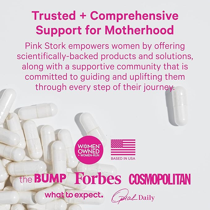Pink Stork Birth Control Cleanse to Support Hormone Balance, with Chaste Tree Berry (Vitex), Magnesium, and Selenium, Period Support for Conception, Fertility Supplements for Women - 60 Capsules