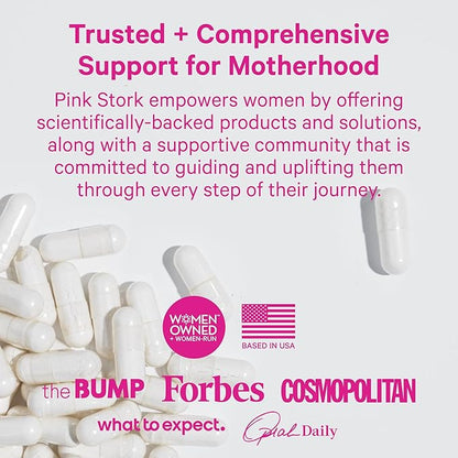 Pink Stork Birth Control Cleanse to Support Hormone Balance, with Chaste Tree Berry (Vitex), Magnesium, and Selenium, Period Support for Conception, Fertility Supplements for Women - 60 Capsules
