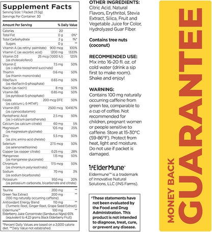 Pureboost Immune Clean Energy Drink Mix: 1200 mg 28 Vitamins, 30 Count)