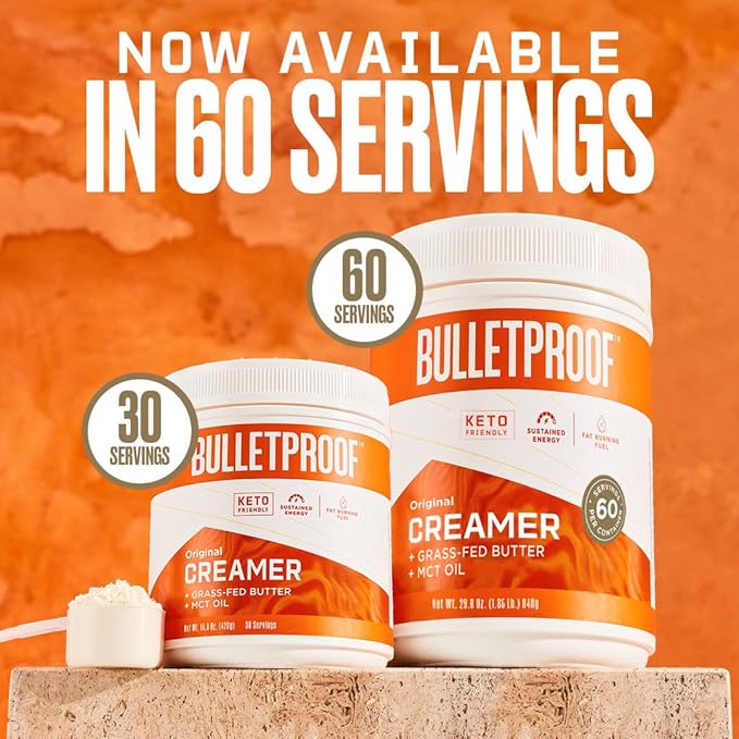 Bulletproof Peppermint Mocha Creamer, 14.8 Ounces, Keto Coffee Powder Creamer with MCT Oil and Grass-Fed Butter