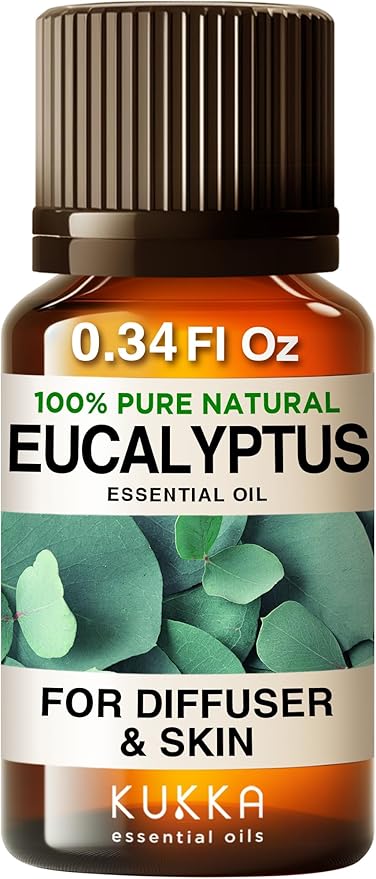 Kukka Eucalyptus Essential Oil for Diffuser 100% Natural (0.34 Fl