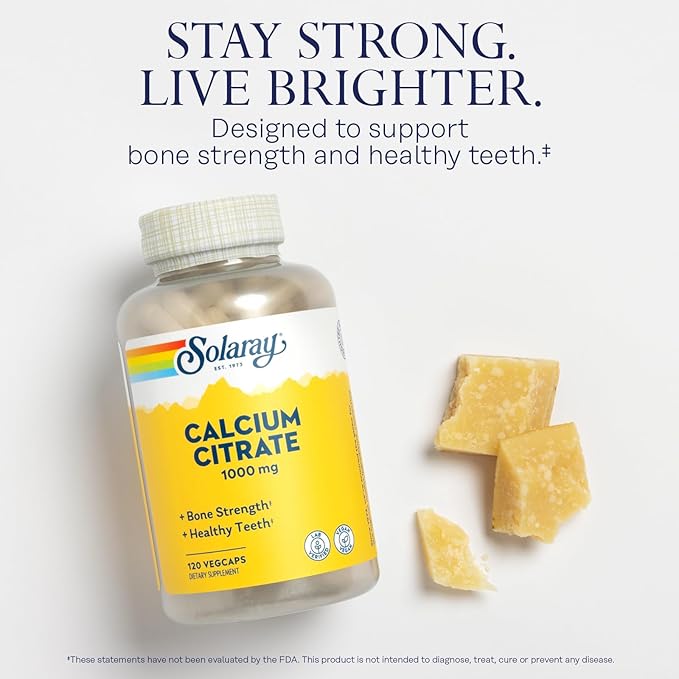 Solaray Calcium Citrate Capsules, 1000mg, 120