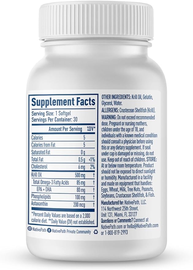 NativePath: Antarctic Krill Oil Omega-3 Fatty 90-Day Supply
