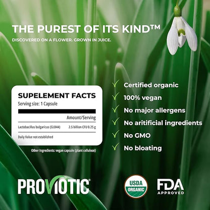 Lactobacillus Vegan Probiotic Supplement with a (30 Count 1))