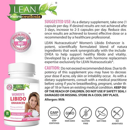 Libido Booster for Women, Maca Root Fenugreek Tongkat Ali Horny Goat Weed Female Energy Enhancer, Hormone Harmony Balance Mood Support Menopause Panax Ginseng DHEA Boron Supplement Pills, 30 Capsules