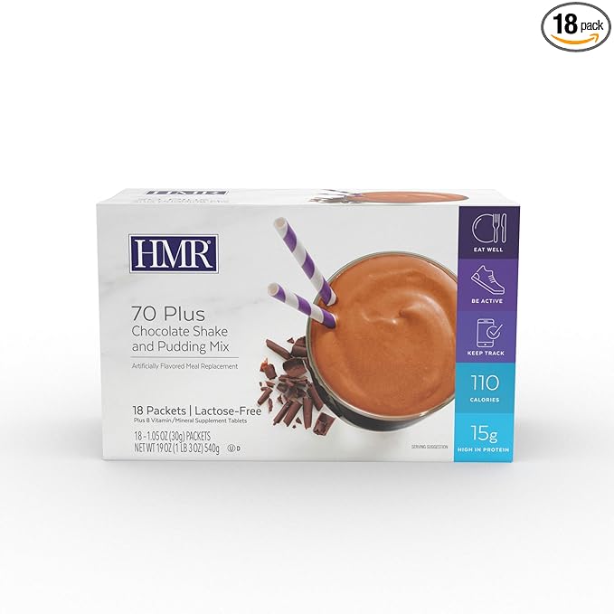 HMR "Classic" 70 Plus Chocolate Shake 15g Protein 18 Single