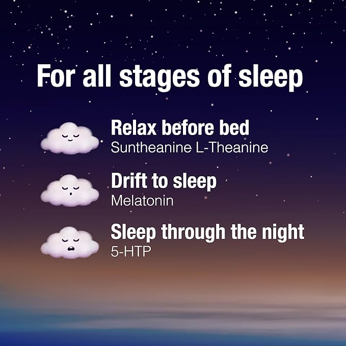 Natural Factors Stress-Relax Tranquil Sleep Extra 5-HTP, Melatonin, 60 tablets (60 servings)