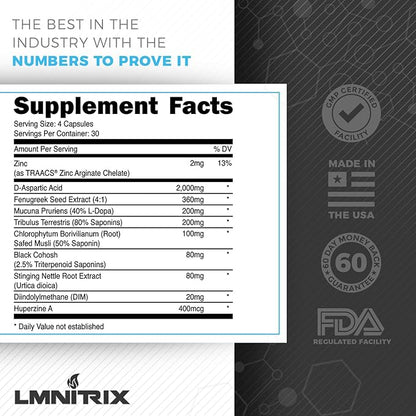 Spartn - Testosterone Booster for Men & Women - Estrogen Blocker Supplement with DIM & D-Aspartic Acid (DAA) - Top Testosterone Supplement for Muscle Growth & Strength - 120ct