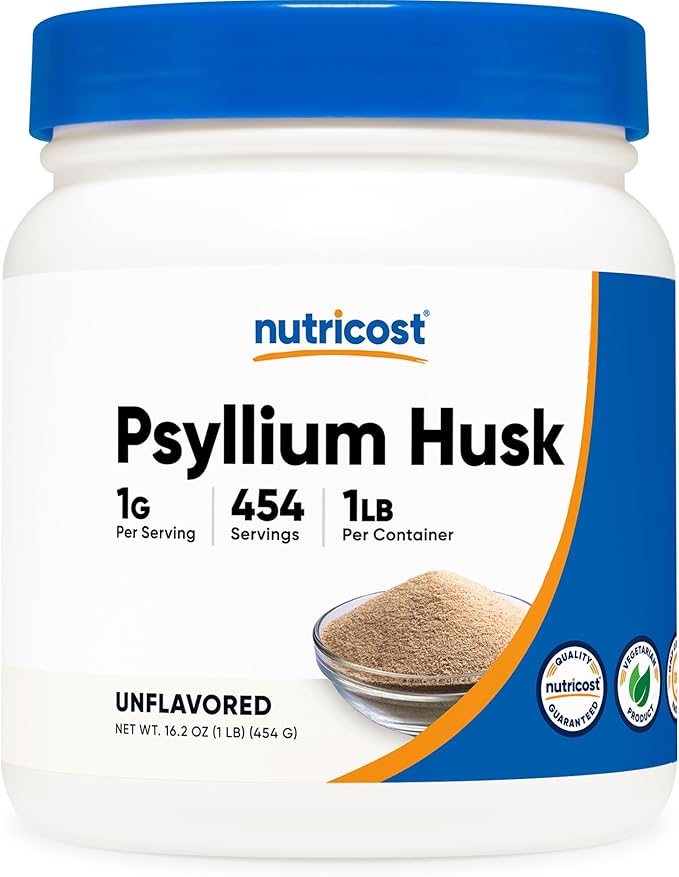 Nutricost Psyllium Husk Ground Powder (1lbs)