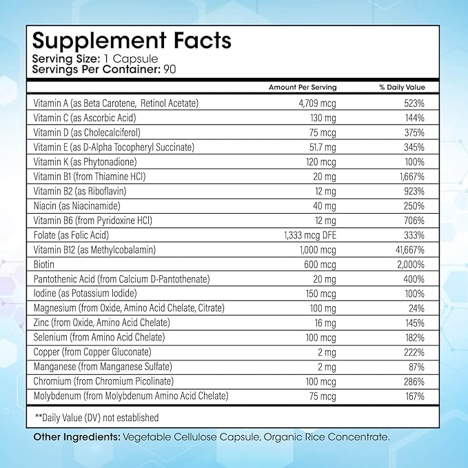 Shiny Leaf Bariatric Multivitamin Iron-Free Capsules (1 Year 360 Caps)