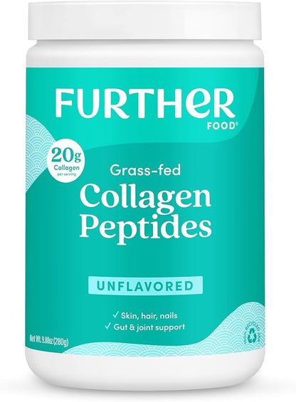 Further Food Unflavored Collagen Peptides Powder, 1 & 3 Protein, 9.88 oz