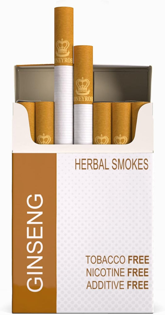 Honeyrose Ginseng Herbal Cigarettes,Tobacco & Nicotine