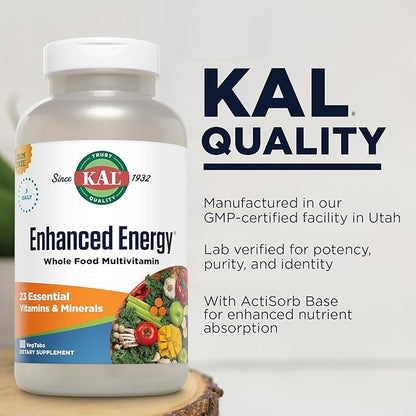 KAL® Enhanced Energy Multivitamin 180 Capsules