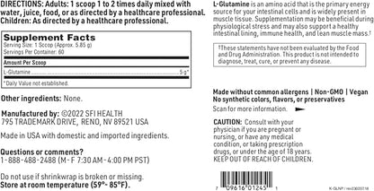 Klaire Labs L Glutamine Powder 5000mg Free-Form (351 G 60 Servings)