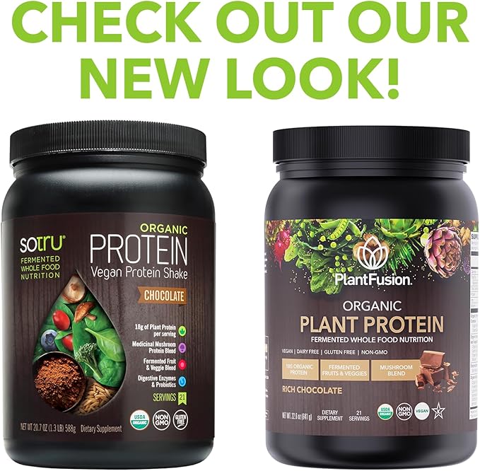 Organic Vegan Protein Powder 18.5 oz, 21 Servings