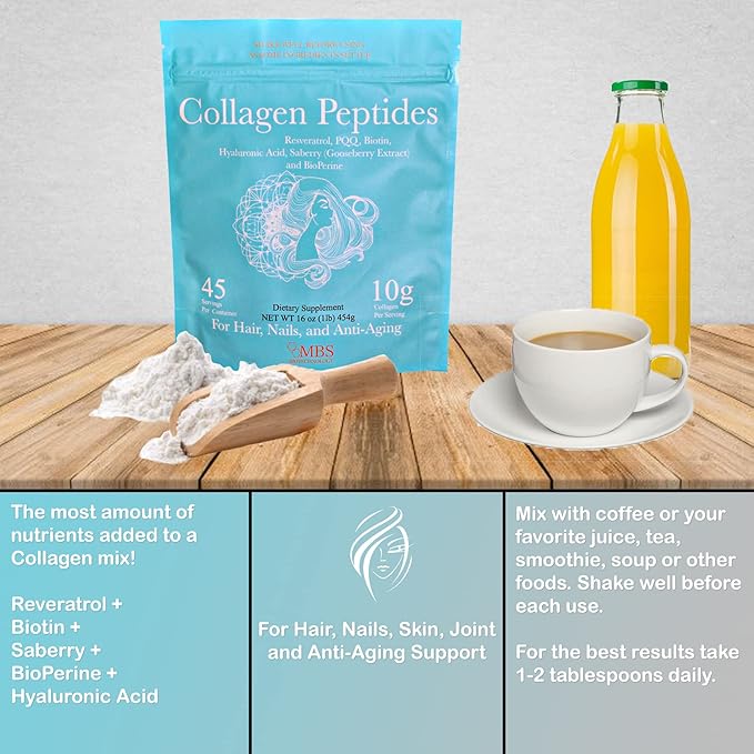 45 Servings. Best Collagen Peptides Powder