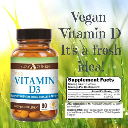 Script Essentials Vegan Vitamin D3 5,000 90 Capsules