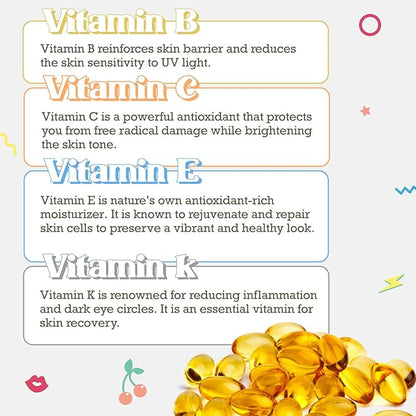 Purifect Good 4 Skin Multi-Vitamin Facial Serum with Vitamin E, B, C and K, Gently Protects and Repairs Young Skin, Moisturising and Plumping, Suitable For All Skin Types 30ml