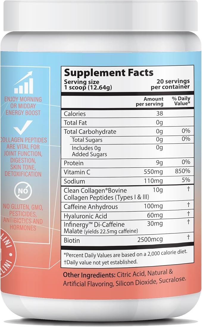 Peptide Energy Collagen Powder Hair, Nail, 8.92 oz