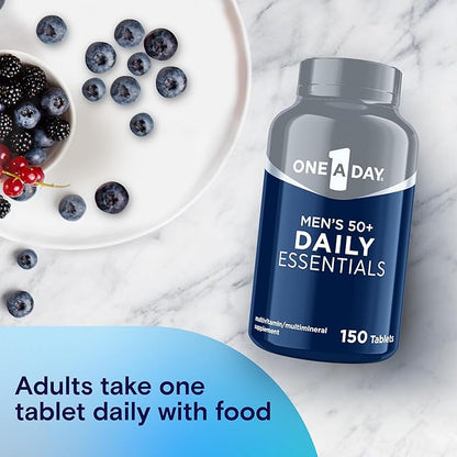 One-A-Day Men's Multivitamin 50+ Daily Essentials 50 Plus 150 Count