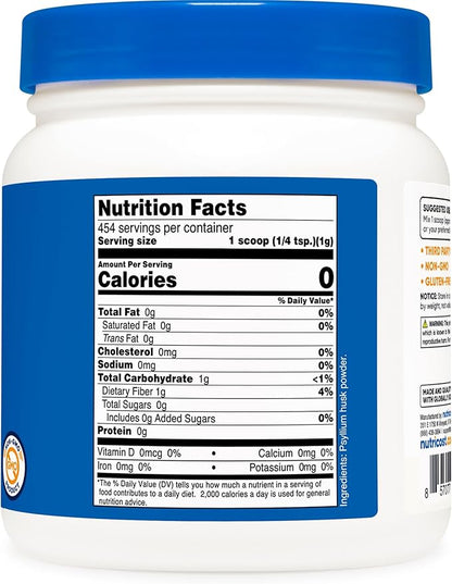 Nutricost Psyllium Husk Ground Powder (1lbs)