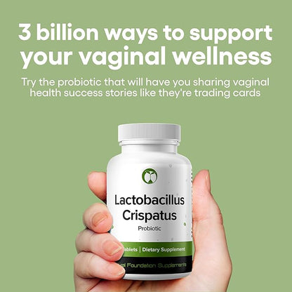 Lactobacillus Crispatus Probiotic Supplement 240 Tablets 3 Billion CFU Probiotics for Women Supports Vaginal Digestive & Gut Health Made in The USA (240, Lactobacillus Crispatus)