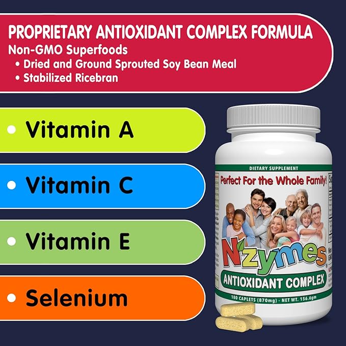 Nzymes® Antioxidant Complex for People. Powerful 180 Count