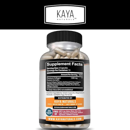 Kaya Naturals Multi Collagen Peptides Complex 30 Count