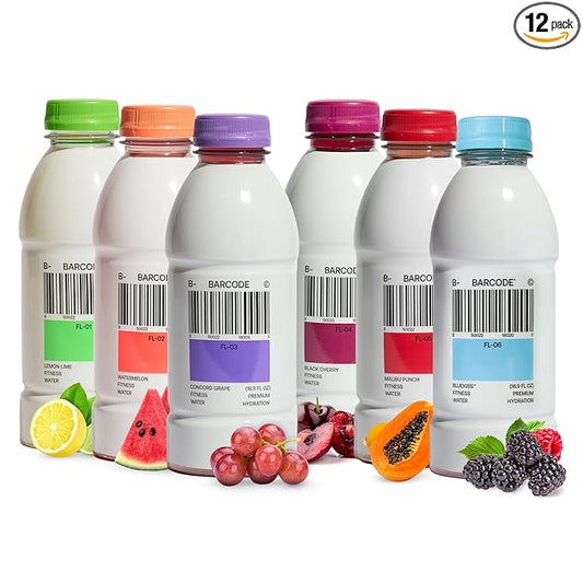 Barcode Sports Drink with Electrolytes, Variety Pack (12 Pack) - Premium Hydration, No Added Sugar - Adaptogen-Powered Plant-Based Beverage - 12 Vitamins & Minerals for Immunity & Performance