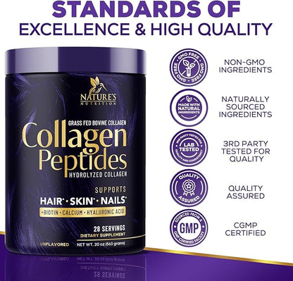 Collagen Peptides Powder 20g With Hyaluronic 28 Servings