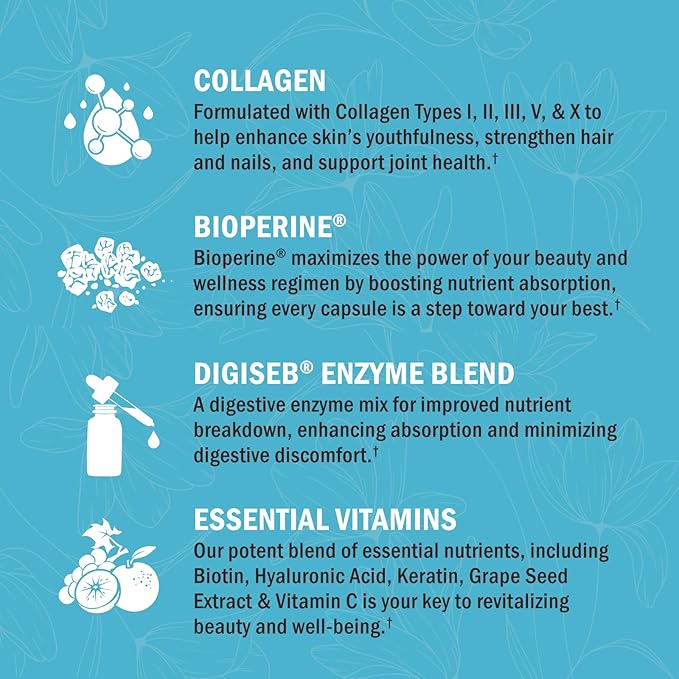 Multi Collagen Peptides Capsules for Women 135 Collagen