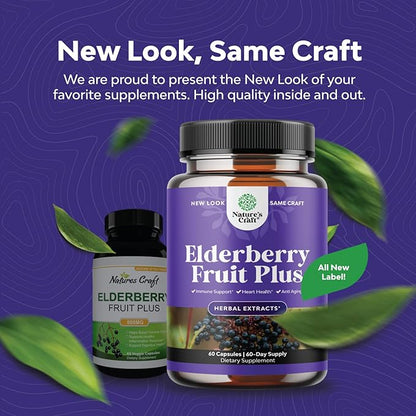 Black Elderberry Capsules Antioxidant Supplement