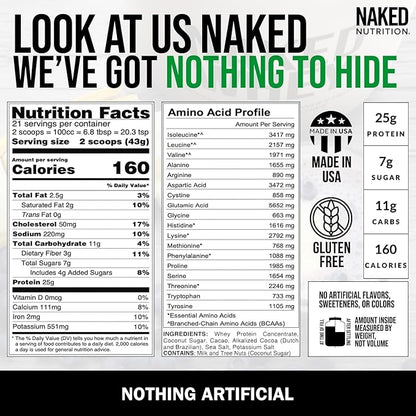 NAKED Whey Double Chocolate Grass Fed 21 Servings
