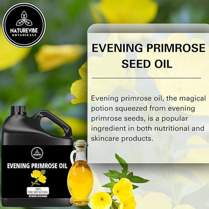 Naturevibe Botanicals Evening Primrose Oil 32 Ounces 100% Pure