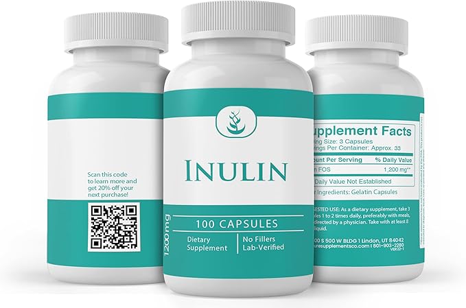 Pure Original Ingredients Inulin, (100 Capsules)