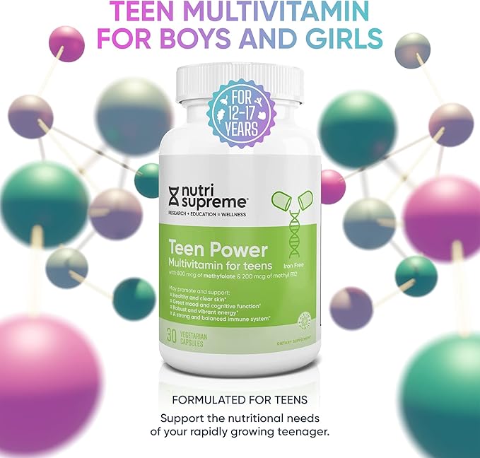 Nutri Supreme Teen Multivitamin for Boys 12-17, Best 30 Capsules