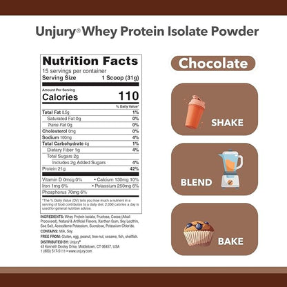 Whey Protein Powder 21g 100% 100% Whey 15 Servings