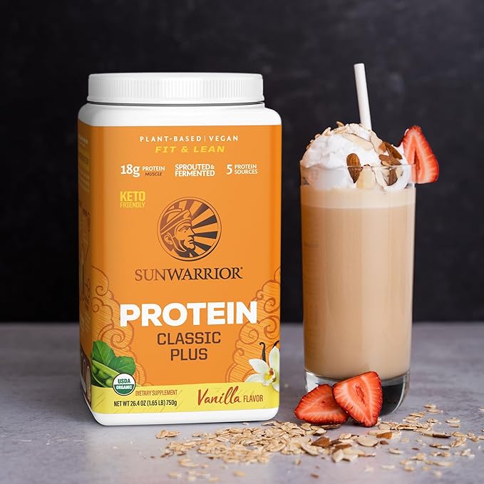Sunwarrior Vegan Organic Protein Powder Plant-based 5 Superfood 30 Servings