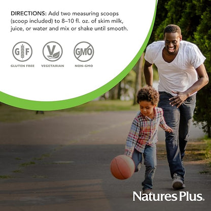 NaturesPlus Source of Life Energy Shake - 5 lbs, Vegetarian Drink Mix - Granola Flavor - Multivitamin, Mineral & Protein Powder - Whole Food Meal Replacement - Non-GMO, Gluten-Free - 58 Servings