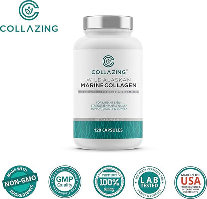 Alaskan Wild-Caught Marine Collagen Peptides + 120 Capsules