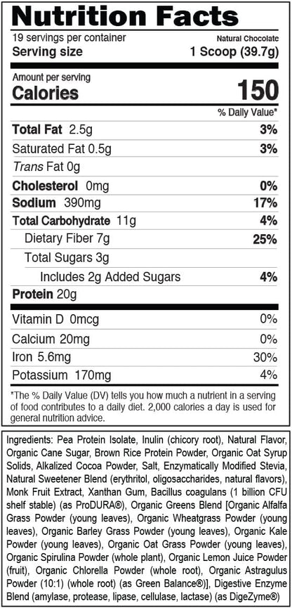 Evlution Nutrition Stacked Plant Protein Powder, 1.5 LB